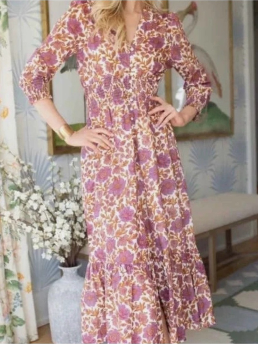 *Brand new with tags * Marea by Liz Joy Francesca Floral Long Sleeve Dress